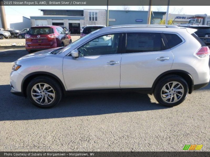 Brilliant Silver / Charcoal 2015 Nissan Rogue SL AWD