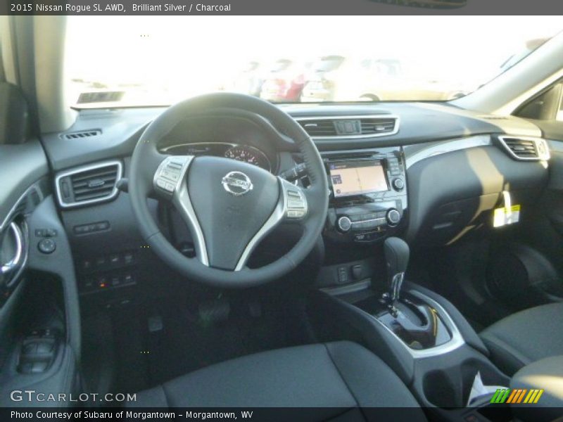 Brilliant Silver / Charcoal 2015 Nissan Rogue SL AWD