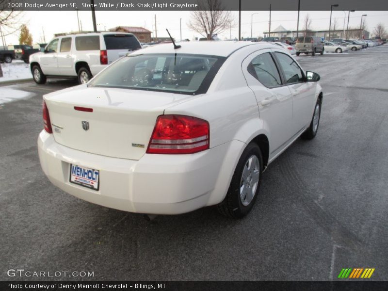 Stone White / Dark Khaki/Light Graystone 2008 Dodge Avenger SE