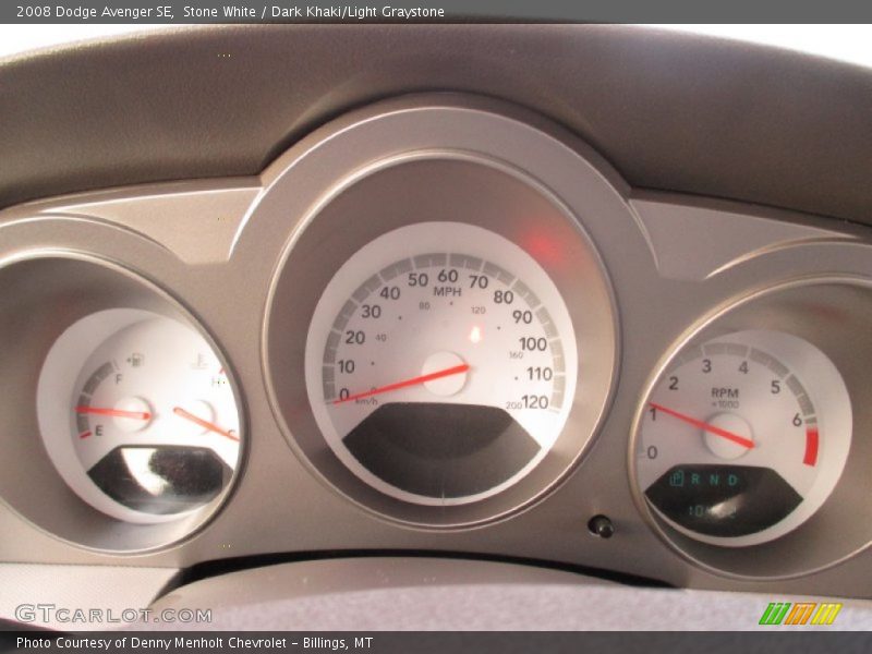 Stone White / Dark Khaki/Light Graystone 2008 Dodge Avenger SE