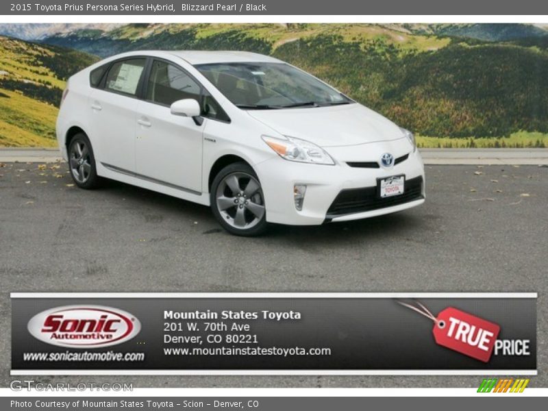 Blizzard Pearl / Black 2015 Toyota Prius Persona Series Hybrid