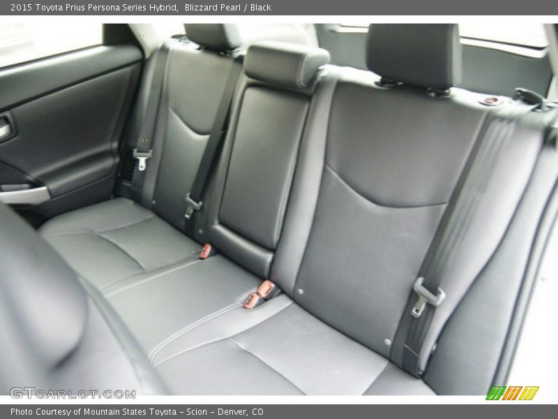 Rear Seat of 2015 Prius Persona Series Hybrid