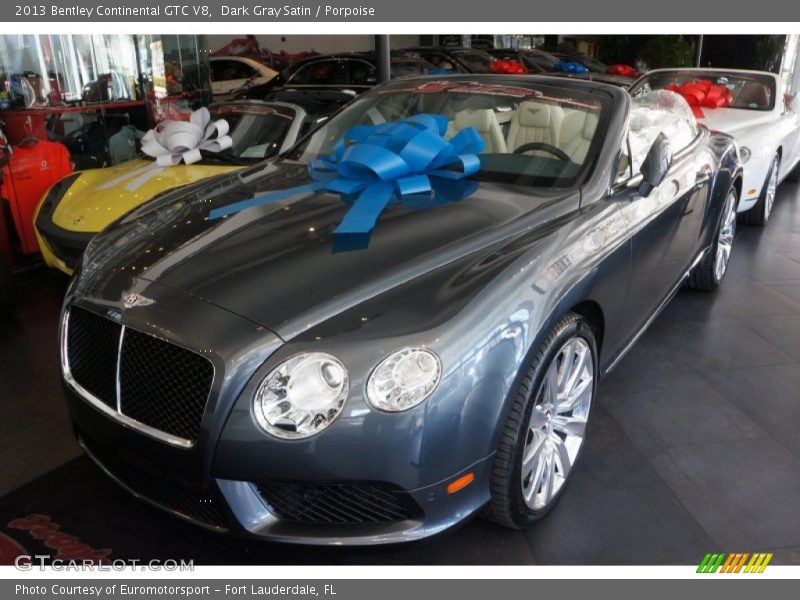 Dark Gray Satin / Porpoise 2013 Bentley Continental GTC V8