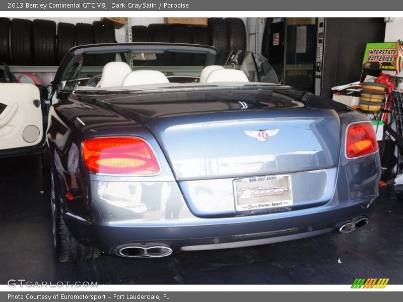 Dark Gray Satin / Porpoise 2013 Bentley Continental GTC V8