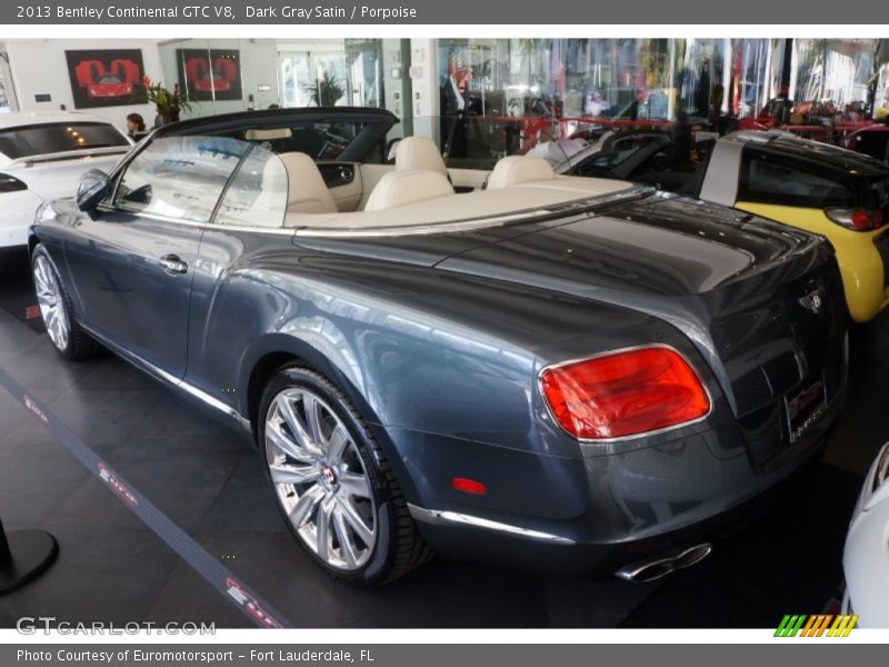 Dark Gray Satin / Porpoise 2013 Bentley Continental GTC V8