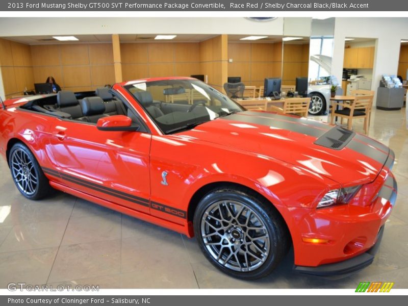 Race Red / Shelby Charcoal Black/Black Accent 2013 Ford Mustang Shelby GT500 SVT Performance Package Convertible
