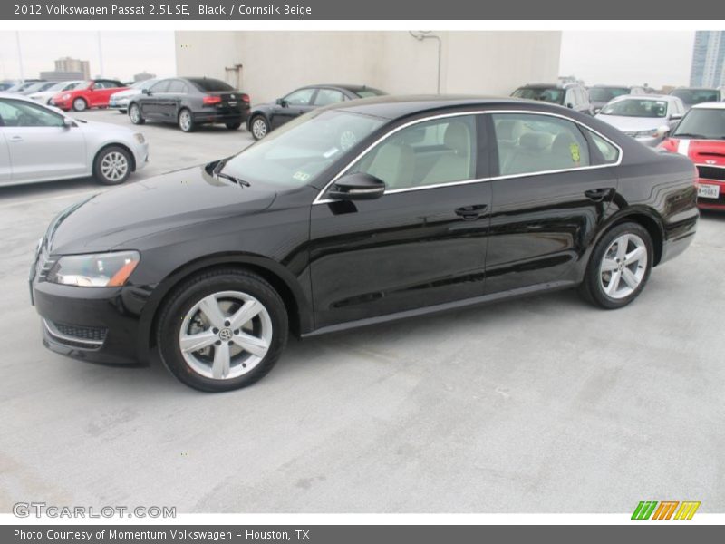 Black / Cornsilk Beige 2012 Volkswagen Passat 2.5L SE