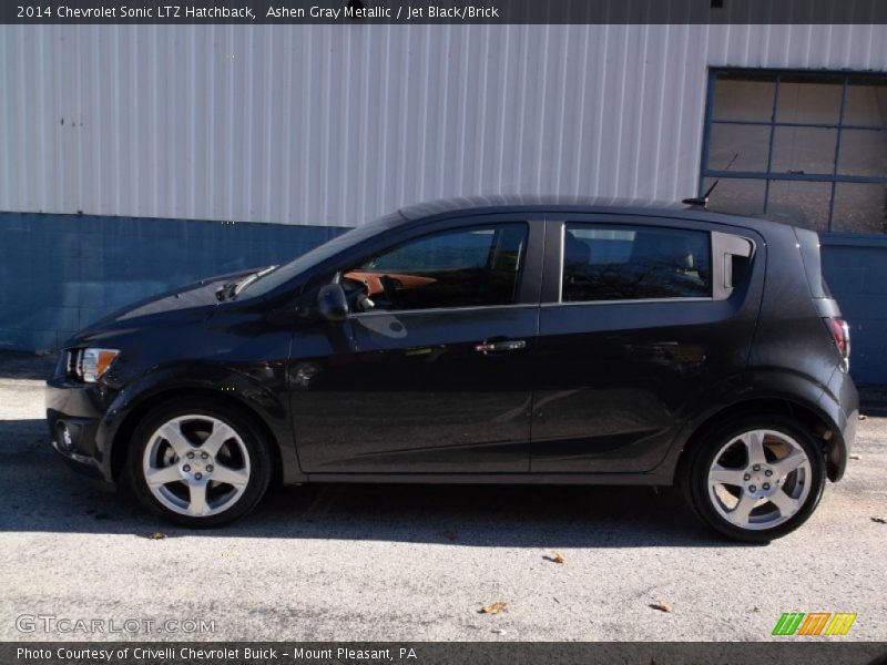 Ashen Gray Metallic / Jet Black/Brick 2014 Chevrolet Sonic LTZ Hatchback