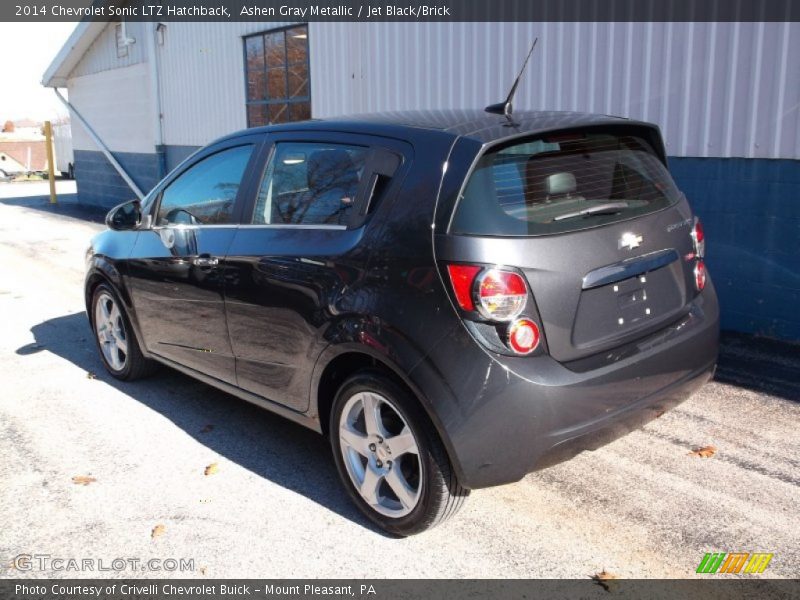 Ashen Gray Metallic / Jet Black/Brick 2014 Chevrolet Sonic LTZ Hatchback