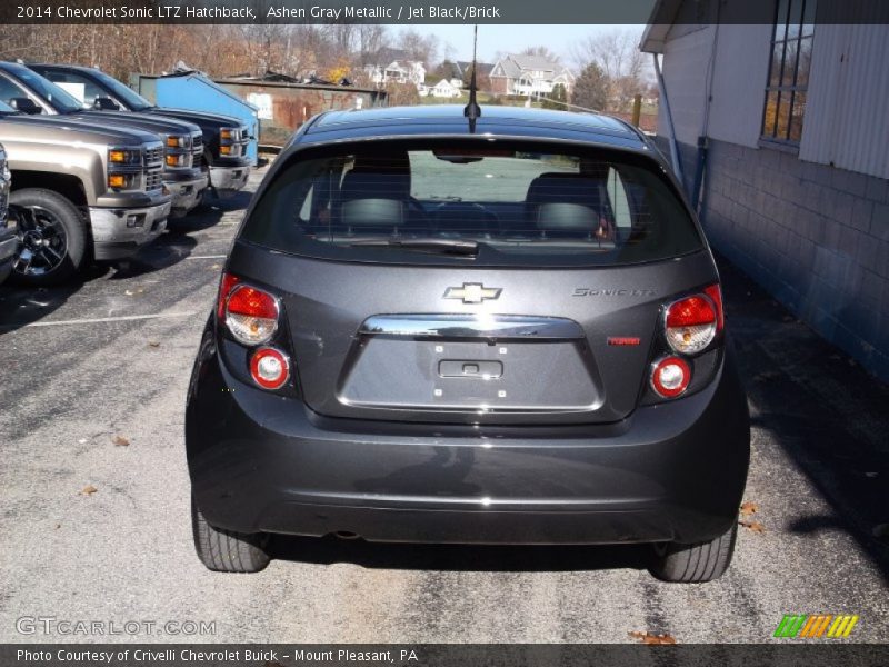 Ashen Gray Metallic / Jet Black/Brick 2014 Chevrolet Sonic LTZ Hatchback