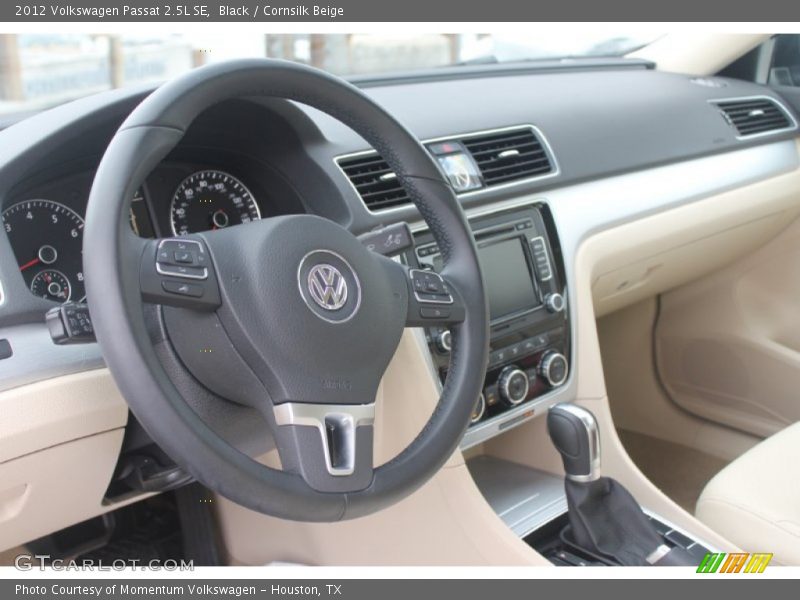 Black / Cornsilk Beige 2012 Volkswagen Passat 2.5L SE