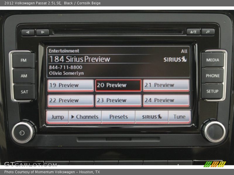 Black / Cornsilk Beige 2012 Volkswagen Passat 2.5L SE