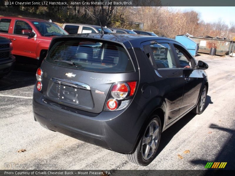 Ashen Gray Metallic / Jet Black/Brick 2014 Chevrolet Sonic LTZ Hatchback