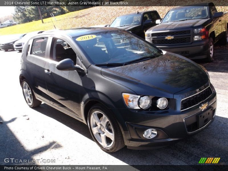 Ashen Gray Metallic / Jet Black/Brick 2014 Chevrolet Sonic LTZ Hatchback