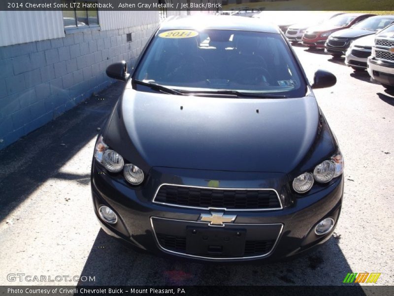 Ashen Gray Metallic / Jet Black/Brick 2014 Chevrolet Sonic LTZ Hatchback