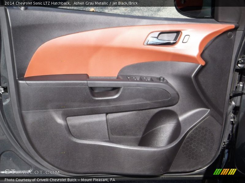 Ashen Gray Metallic / Jet Black/Brick 2014 Chevrolet Sonic LTZ Hatchback