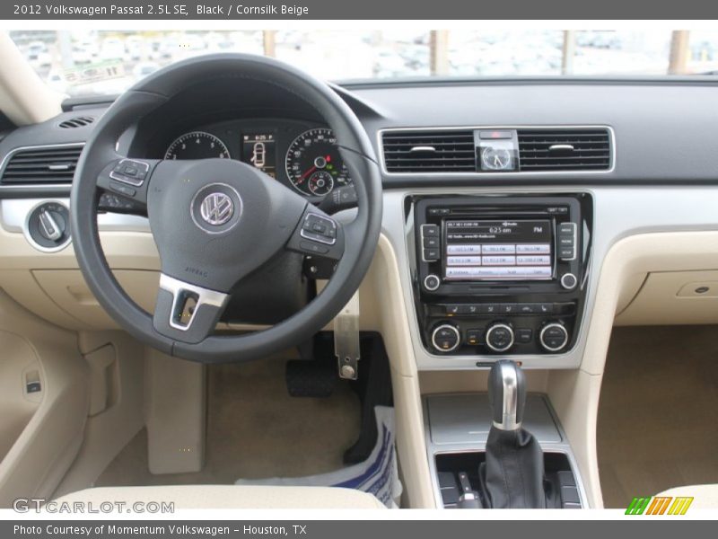 Black / Cornsilk Beige 2012 Volkswagen Passat 2.5L SE