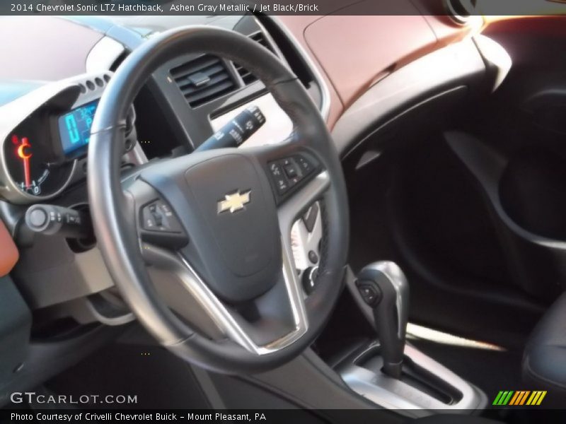 Ashen Gray Metallic / Jet Black/Brick 2014 Chevrolet Sonic LTZ Hatchback