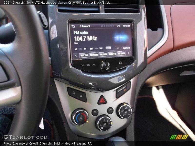 Ashen Gray Metallic / Jet Black/Brick 2014 Chevrolet Sonic LTZ Hatchback