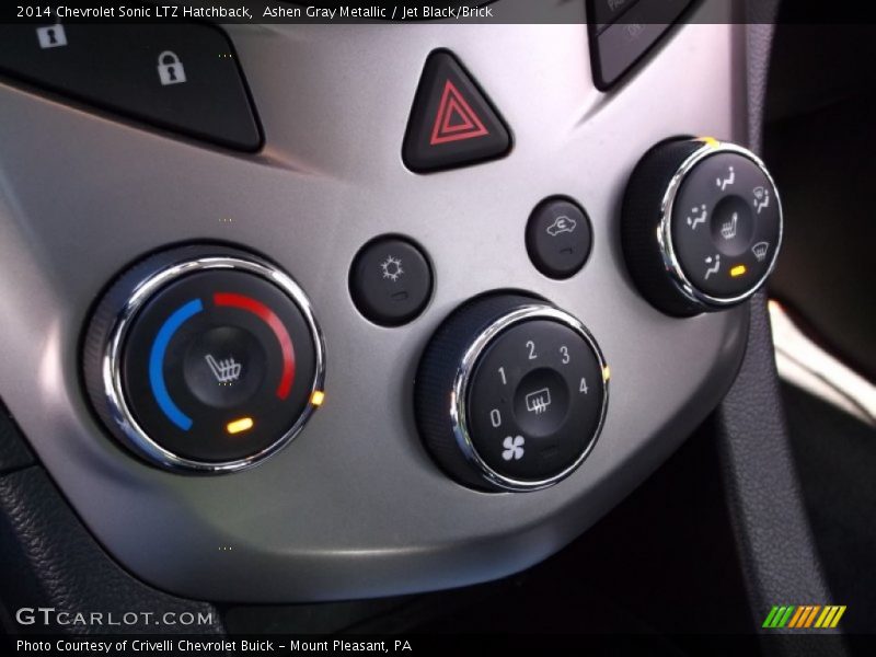 Ashen Gray Metallic / Jet Black/Brick 2014 Chevrolet Sonic LTZ Hatchback