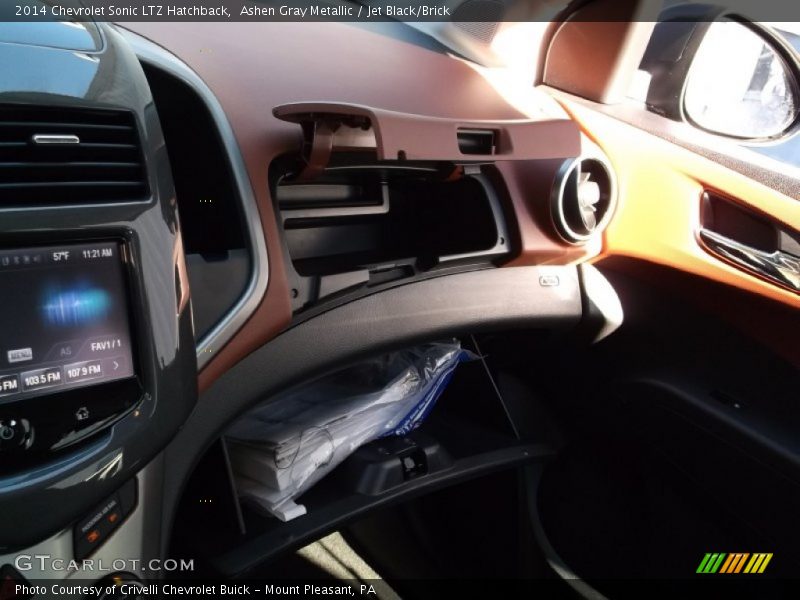 Ashen Gray Metallic / Jet Black/Brick 2014 Chevrolet Sonic LTZ Hatchback