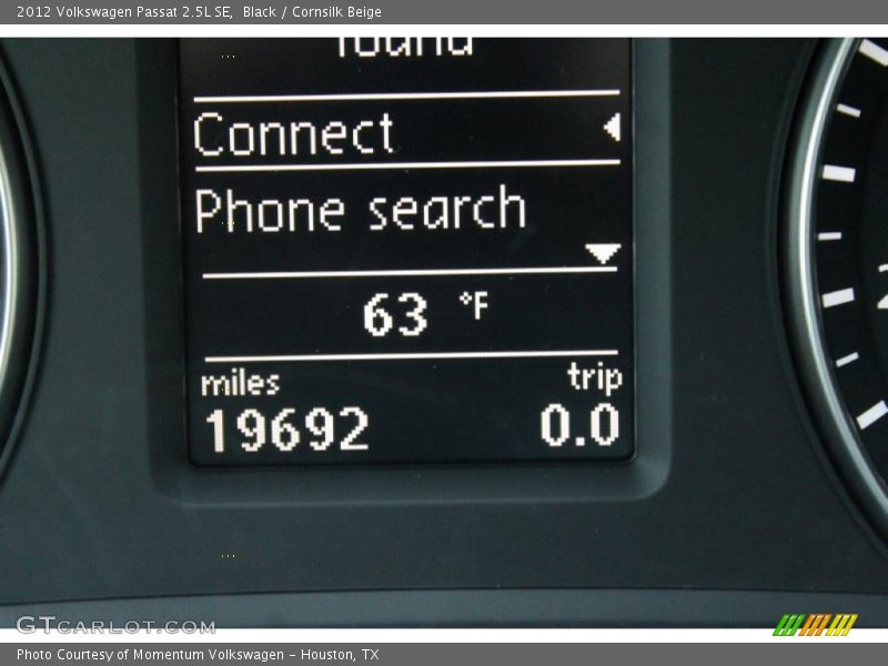 Black / Cornsilk Beige 2012 Volkswagen Passat 2.5L SE