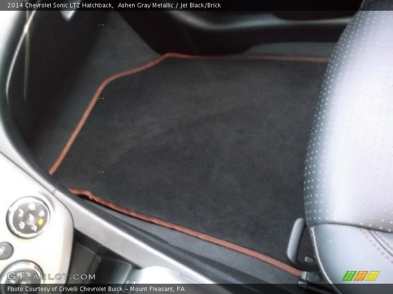 Ashen Gray Metallic / Jet Black/Brick 2014 Chevrolet Sonic LTZ Hatchback