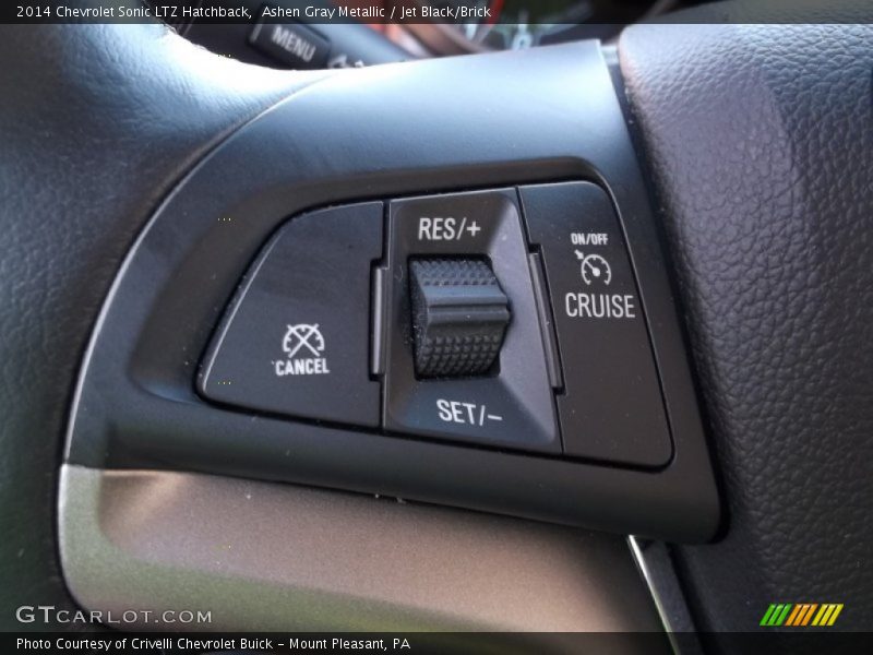 Ashen Gray Metallic / Jet Black/Brick 2014 Chevrolet Sonic LTZ Hatchback