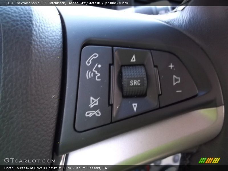 Ashen Gray Metallic / Jet Black/Brick 2014 Chevrolet Sonic LTZ Hatchback
