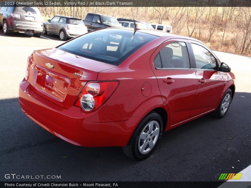 Victory Red / Jet Black/Dark Titanium 2013 Chevrolet Sonic LS Sedan