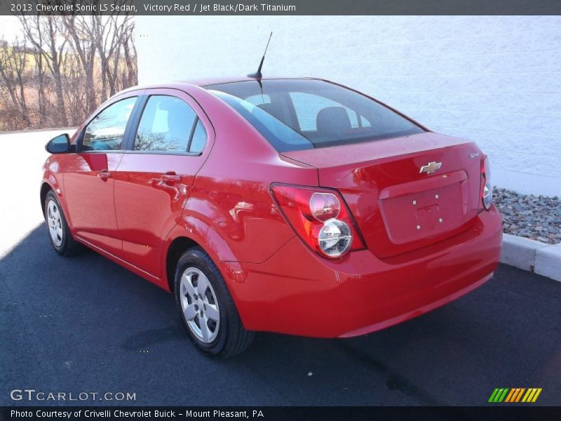 Victory Red / Jet Black/Dark Titanium 2013 Chevrolet Sonic LS Sedan