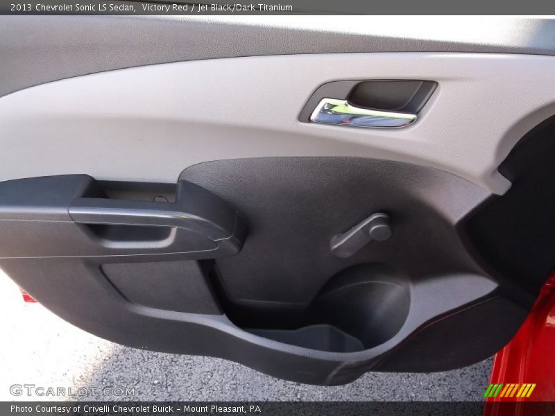Victory Red / Jet Black/Dark Titanium 2013 Chevrolet Sonic LS Sedan