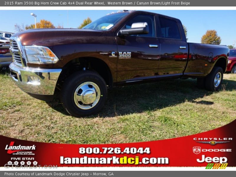 Western Brown / Canyon Brown/Light Frost Beige 2015 Ram 3500 Big Horn Crew Cab 4x4 Dual Rear Wheel