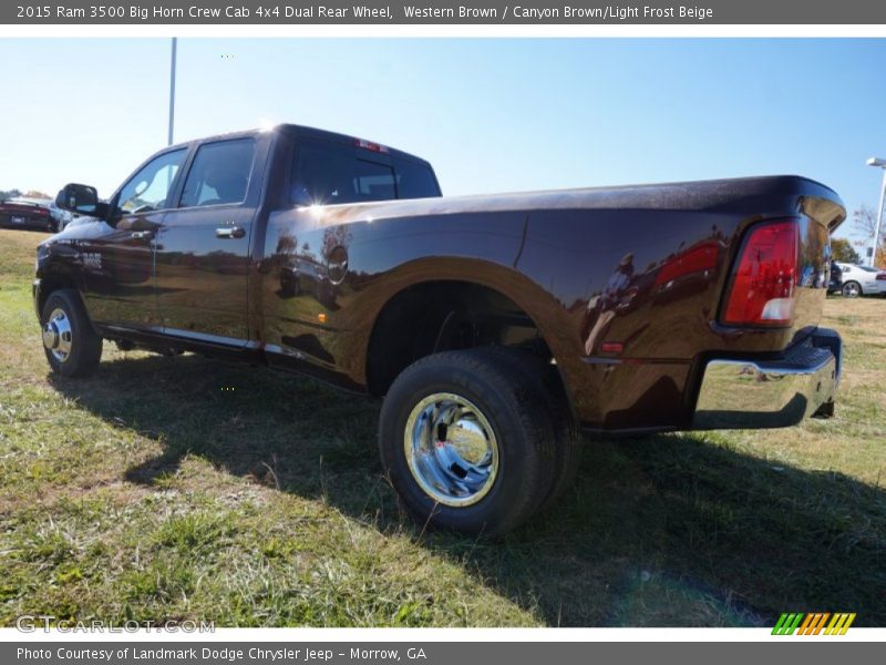 Western Brown / Canyon Brown/Light Frost Beige 2015 Ram 3500 Big Horn Crew Cab 4x4 Dual Rear Wheel