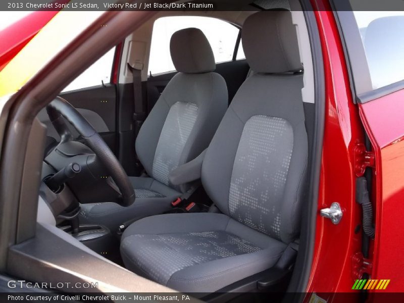 Victory Red / Jet Black/Dark Titanium 2013 Chevrolet Sonic LS Sedan