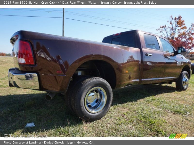 Western Brown / Canyon Brown/Light Frost Beige 2015 Ram 3500 Big Horn Crew Cab 4x4 Dual Rear Wheel