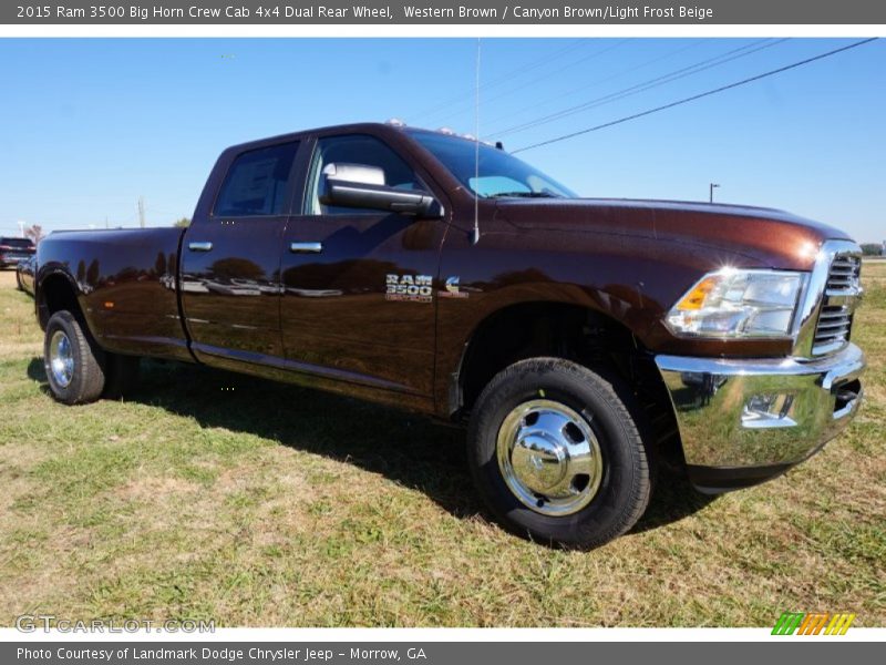 Western Brown / Canyon Brown/Light Frost Beige 2015 Ram 3500 Big Horn Crew Cab 4x4 Dual Rear Wheel