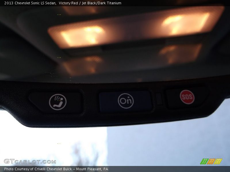 Victory Red / Jet Black/Dark Titanium 2013 Chevrolet Sonic LS Sedan