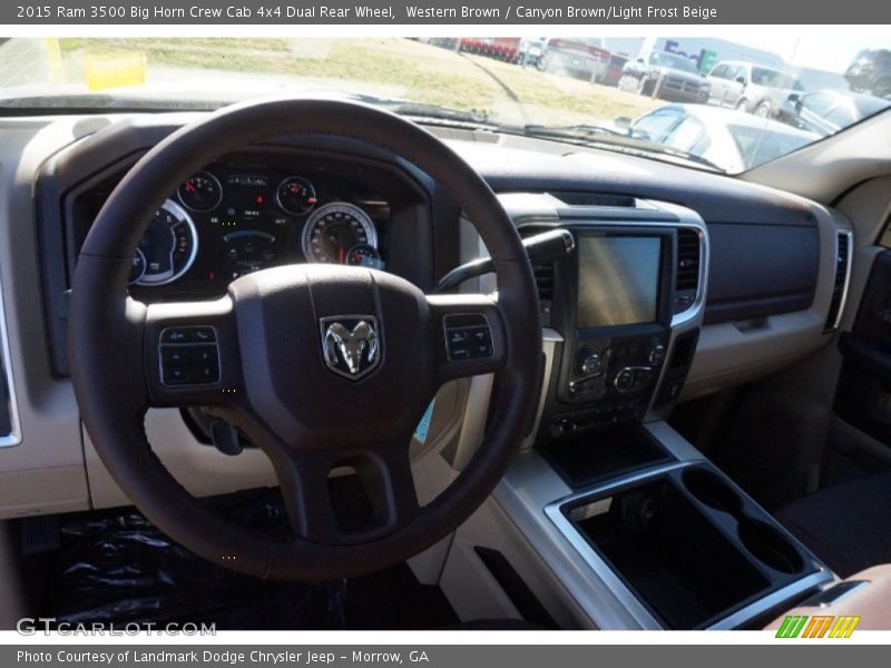 Dashboard of 2015 3500 Big Horn Crew Cab 4x4 Dual Rear Wheel