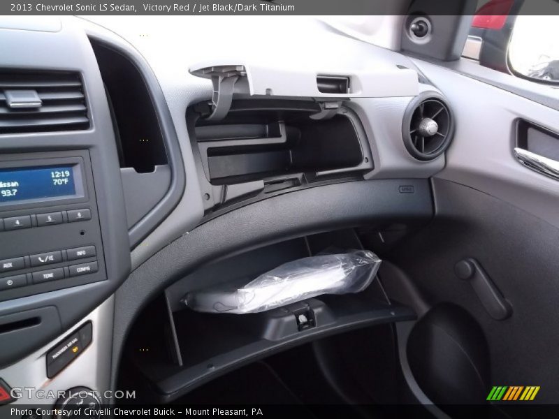 Victory Red / Jet Black/Dark Titanium 2013 Chevrolet Sonic LS Sedan