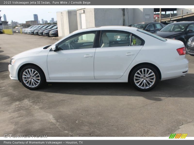 Pure White / Cornsilk Beige 2015 Volkswagen Jetta SE Sedan