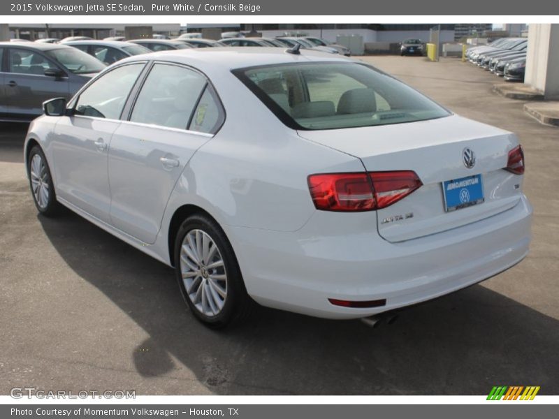Pure White / Cornsilk Beige 2015 Volkswagen Jetta SE Sedan
