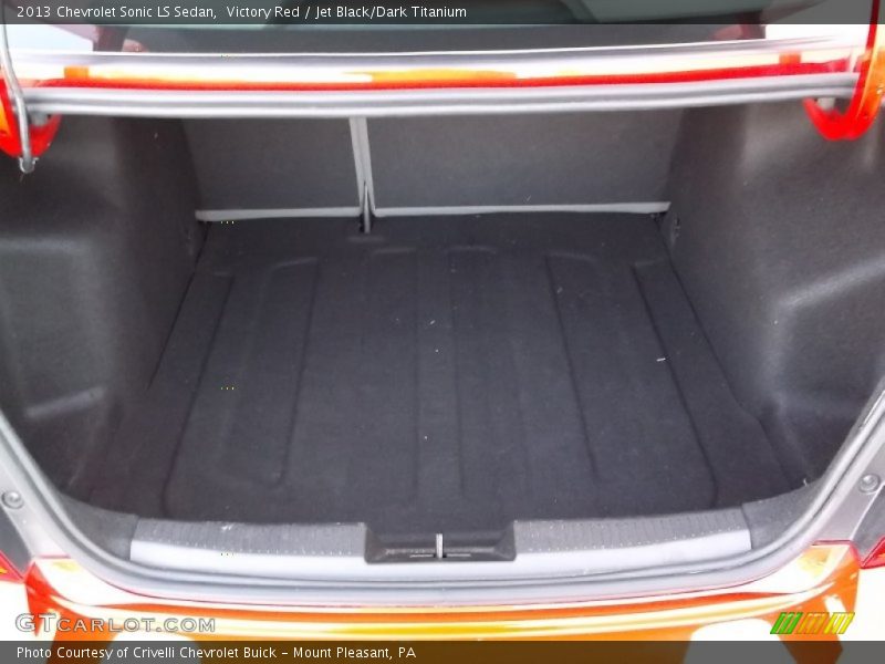 Victory Red / Jet Black/Dark Titanium 2013 Chevrolet Sonic LS Sedan