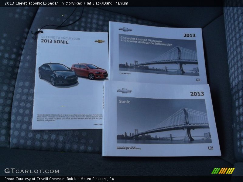 Victory Red / Jet Black/Dark Titanium 2013 Chevrolet Sonic LS Sedan