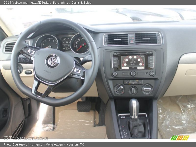 Pure White / Cornsilk Beige 2015 Volkswagen Jetta SE Sedan