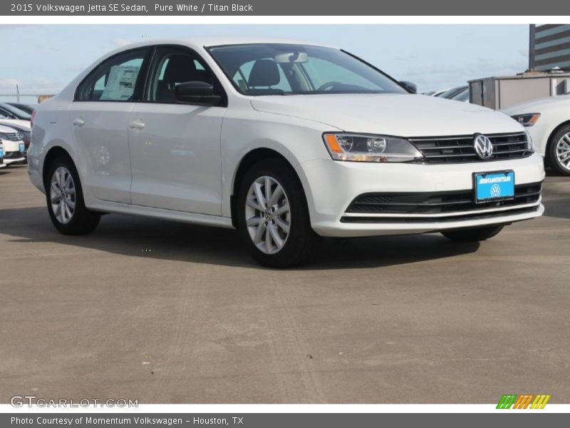 Pure White / Titan Black 2015 Volkswagen Jetta SE Sedan
