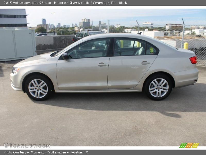 Moonrock Silver Metallic / Ceramique/Titan Black 2015 Volkswagen Jetta S Sedan