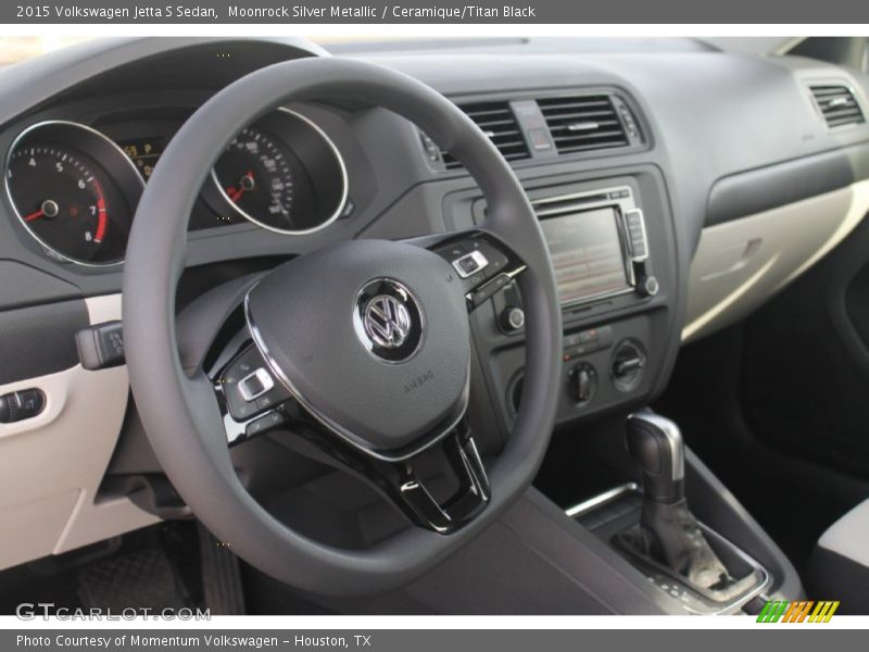 Moonrock Silver Metallic / Ceramique/Titan Black 2015 Volkswagen Jetta S Sedan