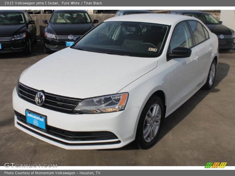 Pure White / Titan Black 2015 Volkswagen Jetta S Sedan