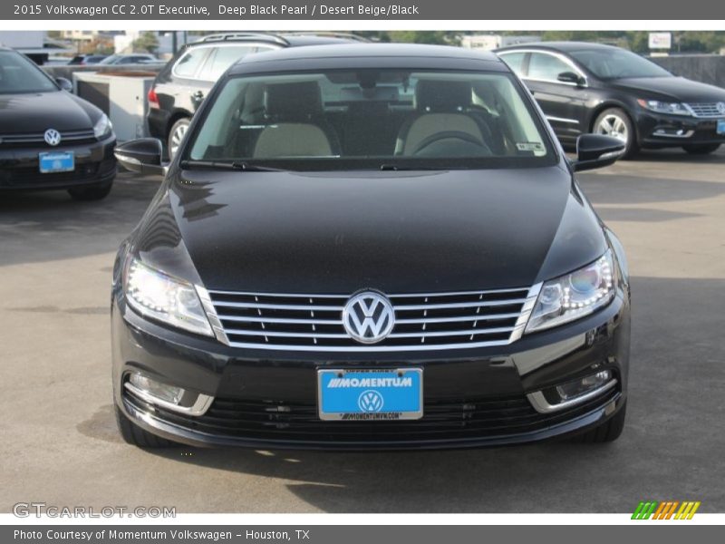 Deep Black Pearl / Desert Beige/Black 2015 Volkswagen CC 2.0T Executive